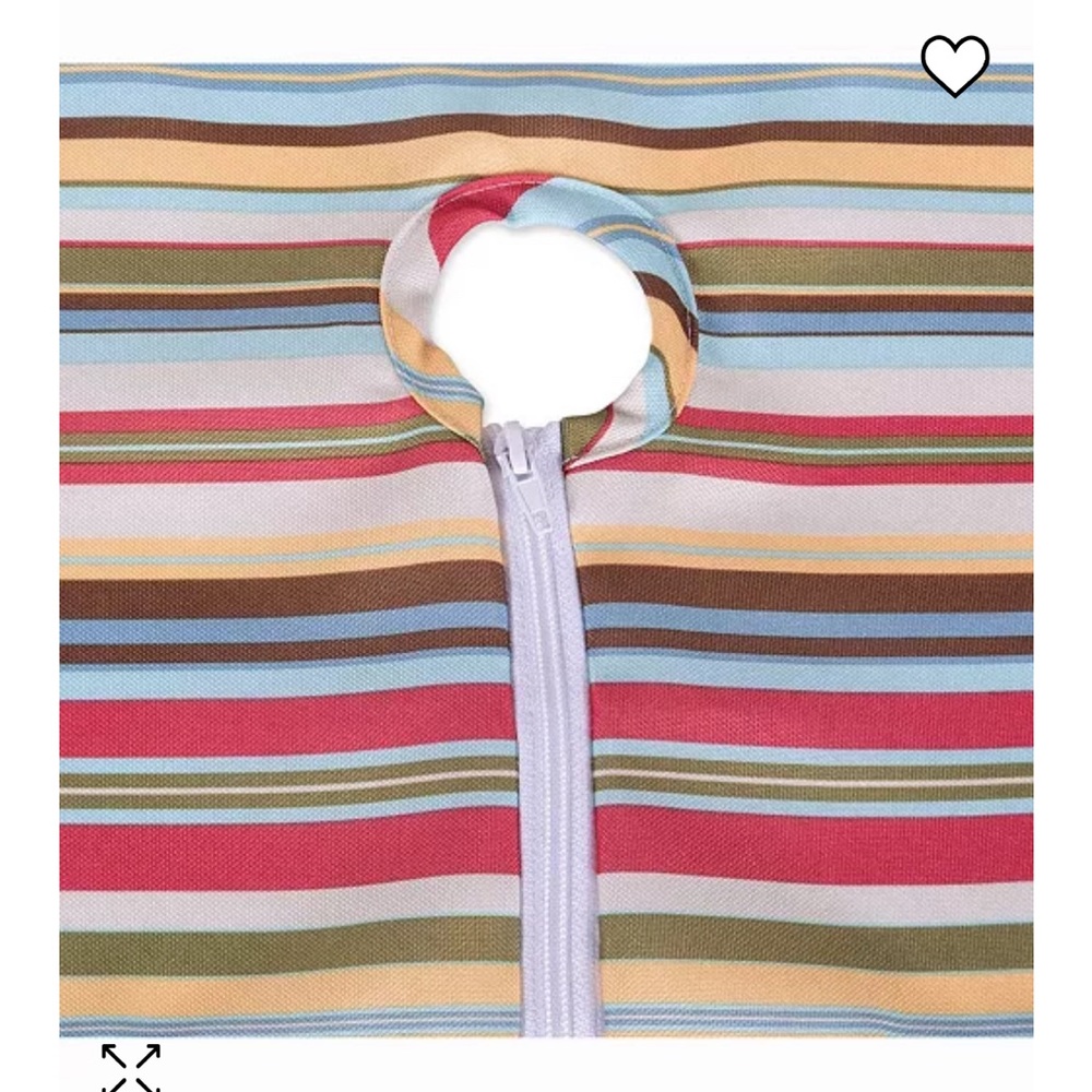 Summer Stripe Outdoor Table Runner with Zipper 14" X 72"